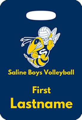 Saline Boys Volleyball Equipment Bag Tag